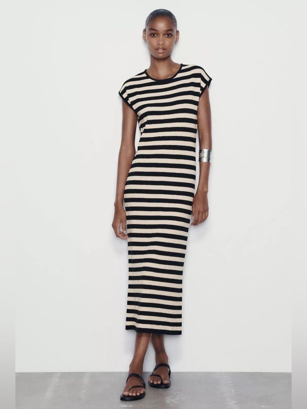 ZARA KNIT MIDI DRESS